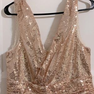 Rose Gold Sequined Dress